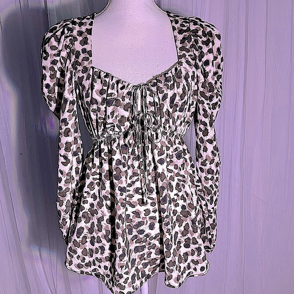 Topshop MATERNITY Tops - Topshop Maternity Leopard Print Blouse Top Women's Multi Size 8